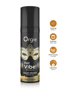 Gel d'excitation Dual Vibe Pina Colada Liquid Vibrator