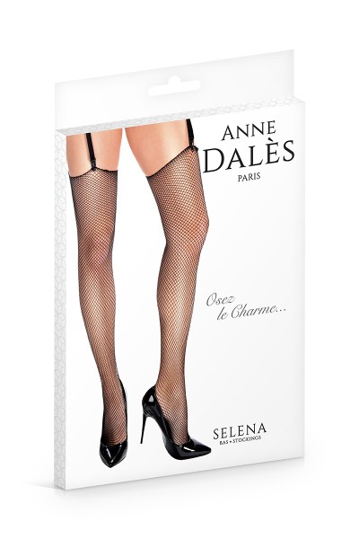 Bas résille Selena noir - Anne d'Alès