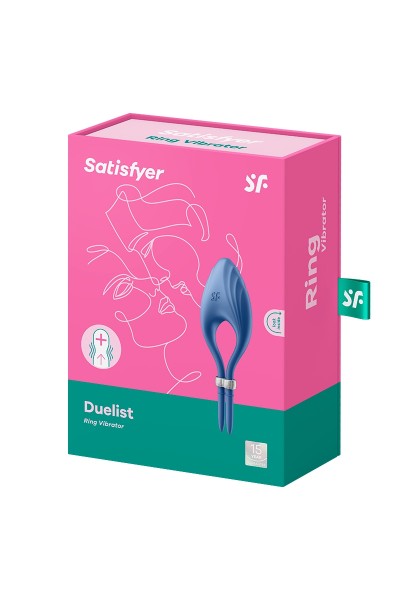 Anneau vibrant Duelist bleu - Satisfyer