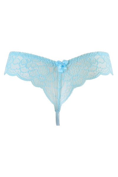 String tanga bleu V-10128 - Axami