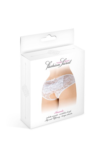 Culotte ouverte blanche Amanda - Fashion Secret