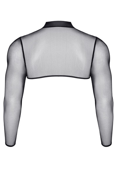 Crop top tulle noir transparent - Regnes
