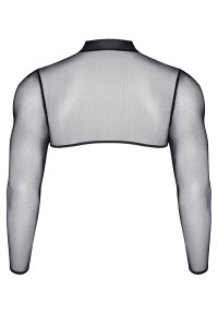 Crop top tulle noir transparent - Regnes